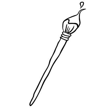 Black and White Paintbrush Cartoon stock vectors and.