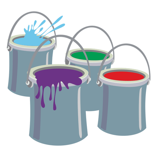 Paint buckets.