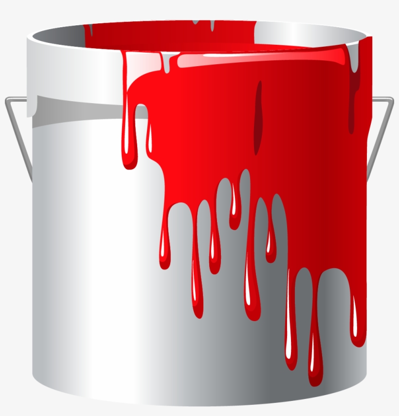 Red Paint Bucket Png.