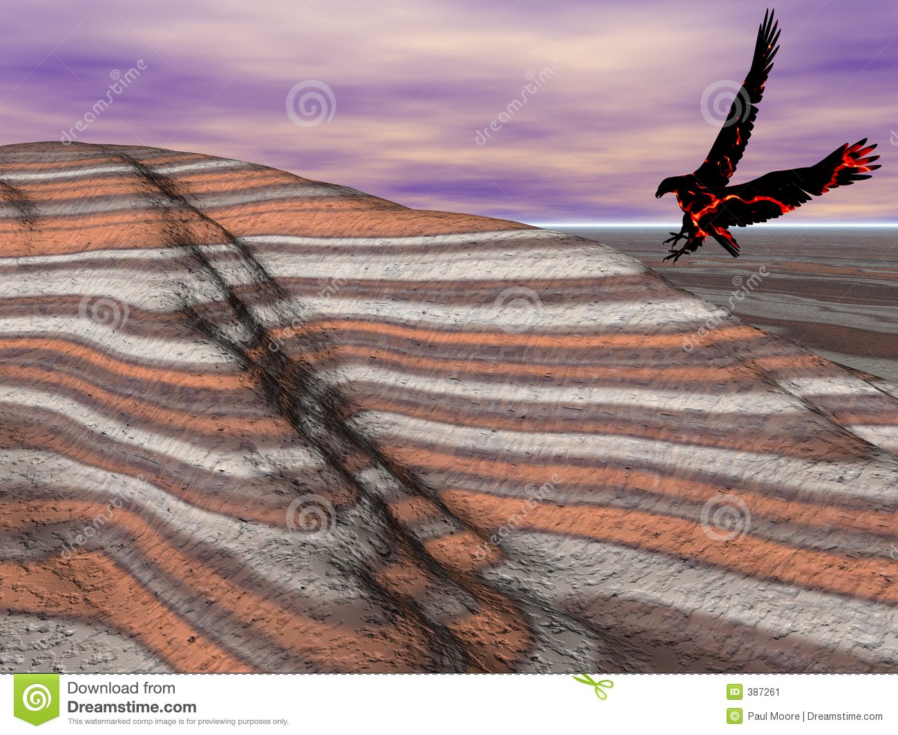 Painted Desert Eagle Stock Image.