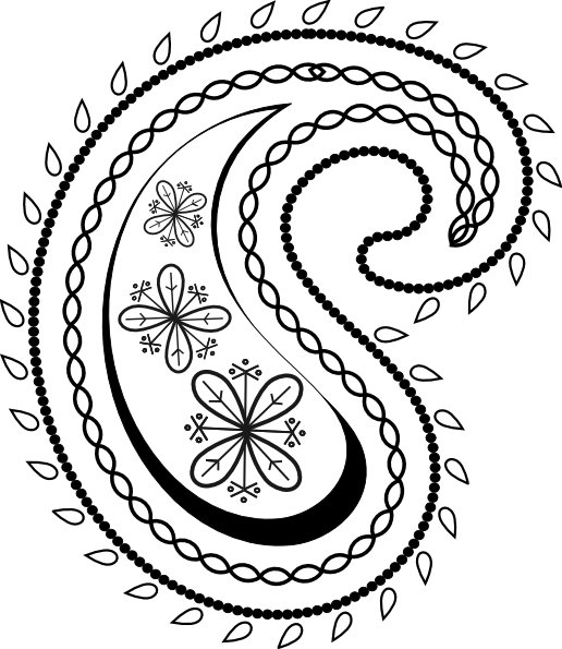 Free Paisley Black And White Clipart, Download Free Clip Art.