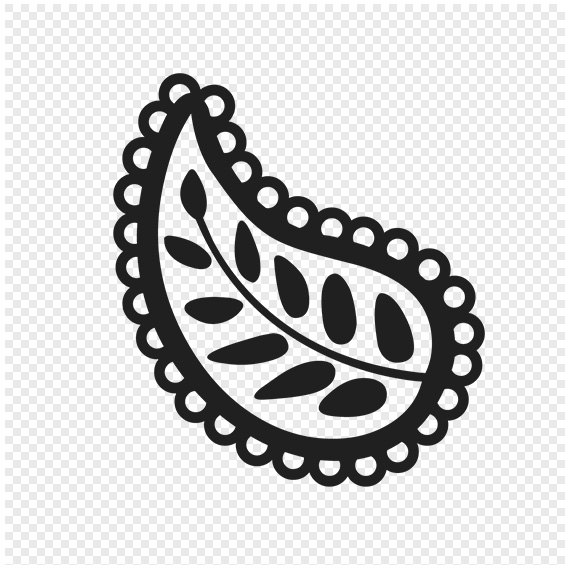 Black And White Paisley Clip Art