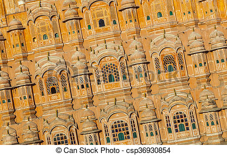 Stock Images of Hawa Mahal, the Palace of Winds, Jaipur, Rajasthan.