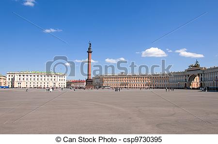 Stock Images of Winter Palace Square in St. Petersburg, Russia.