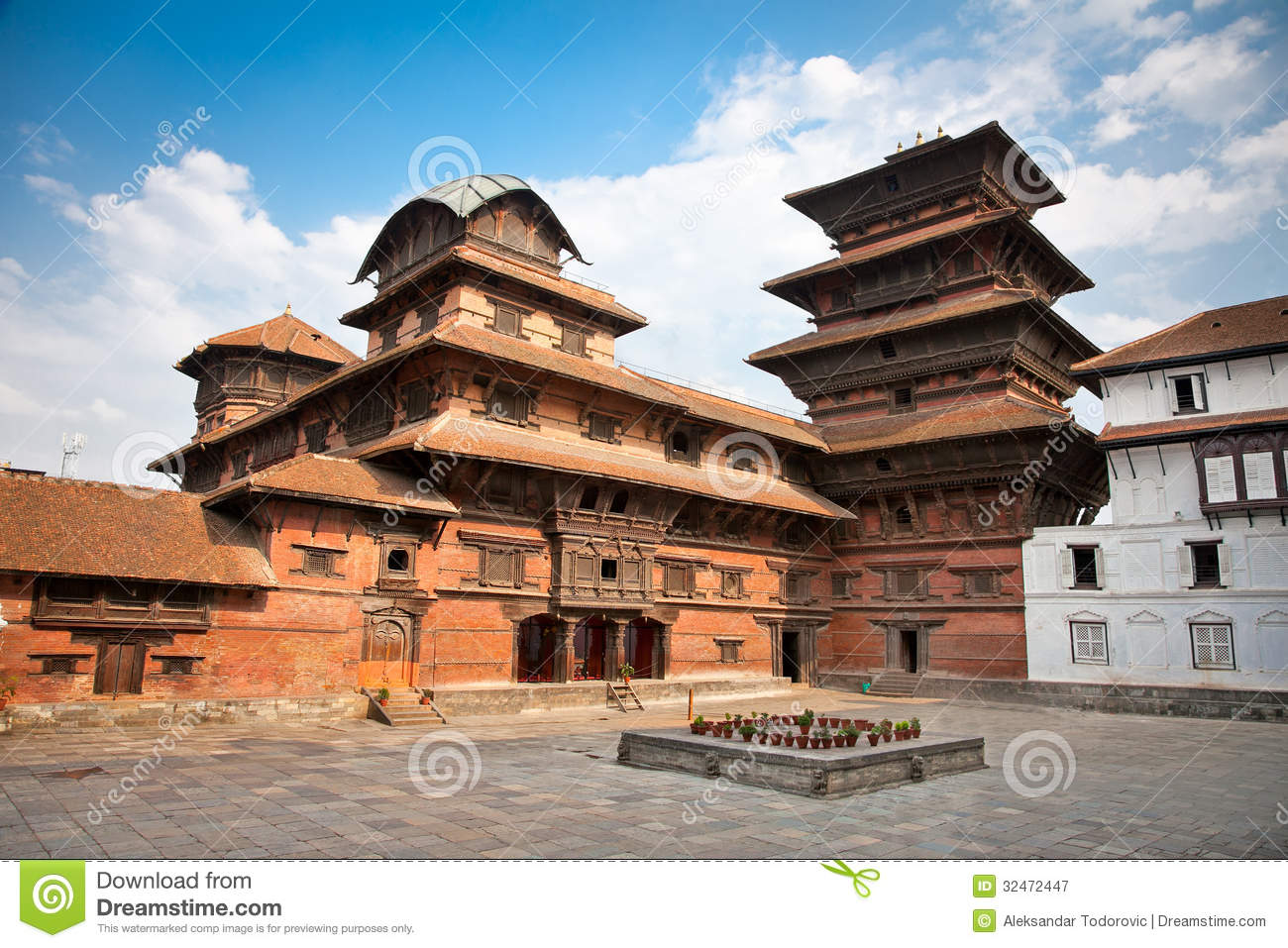 Hanuman Dhoka Royal Palace At Kathmandu Durbar Square Nepal Stock.