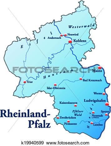 Clip Art of Map of Rhineland.