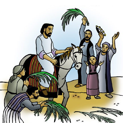 Icon4 Passion Palm Sunday 02 (Projection) (Clip Art).