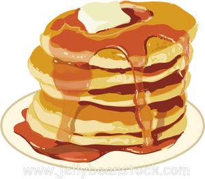 Pancake stack clipart.