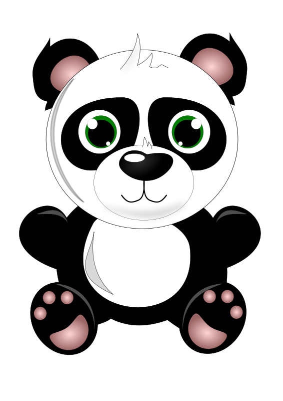 cute baby panda saying hi clipart - Clipground