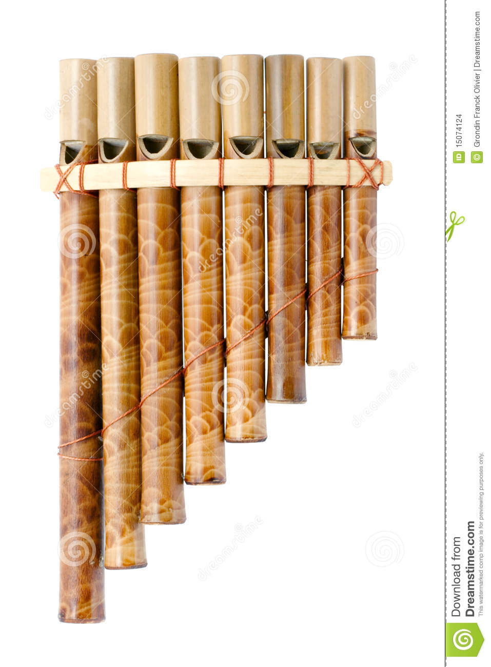 Bamboo Panpipes Stock Images.