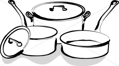 Pots and Pans Clip Art.