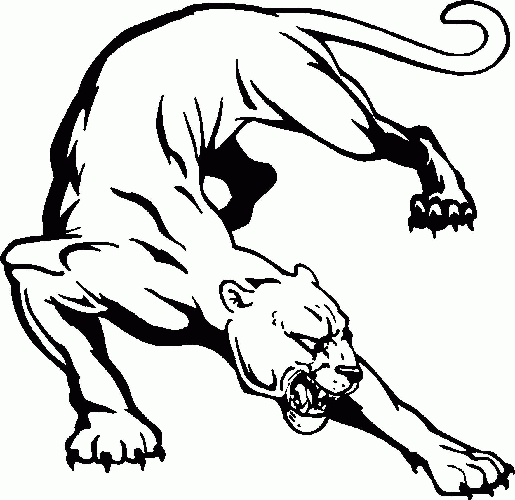 Panther clipart black and white » Clipart Station.