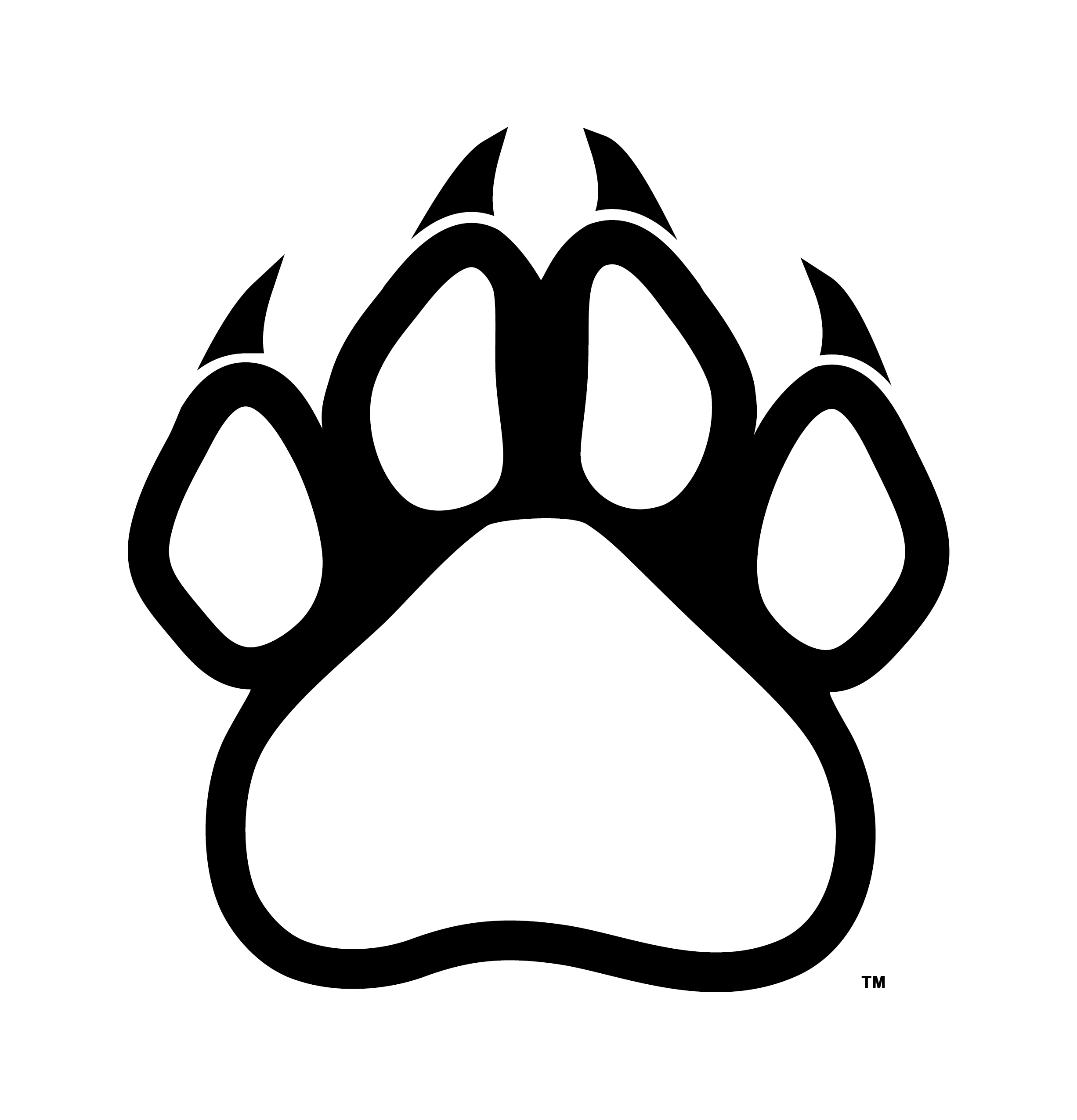 Paw Print Outline Clip Art Cliparts Co.