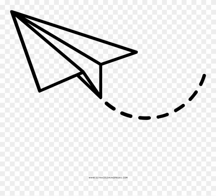 Paper Airplane Coloring Page.