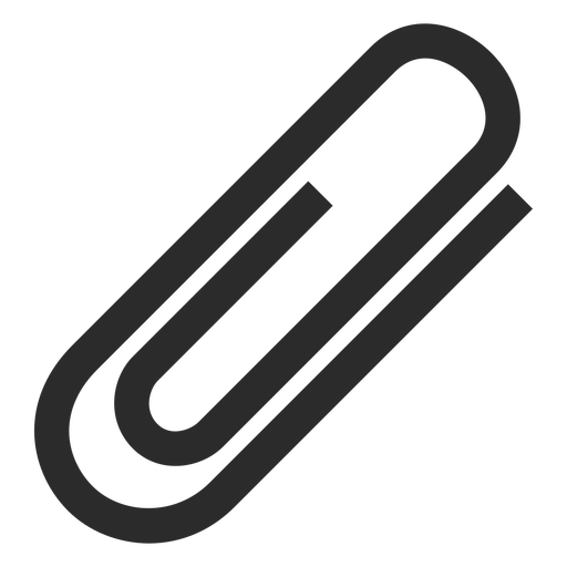 Paper clip stroke icon.