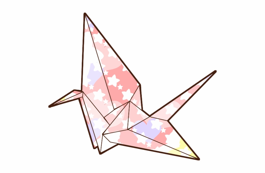 sticker #origami #crane #japan #tumblr #bird #colorful.