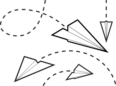 Free paper airplane clipart.