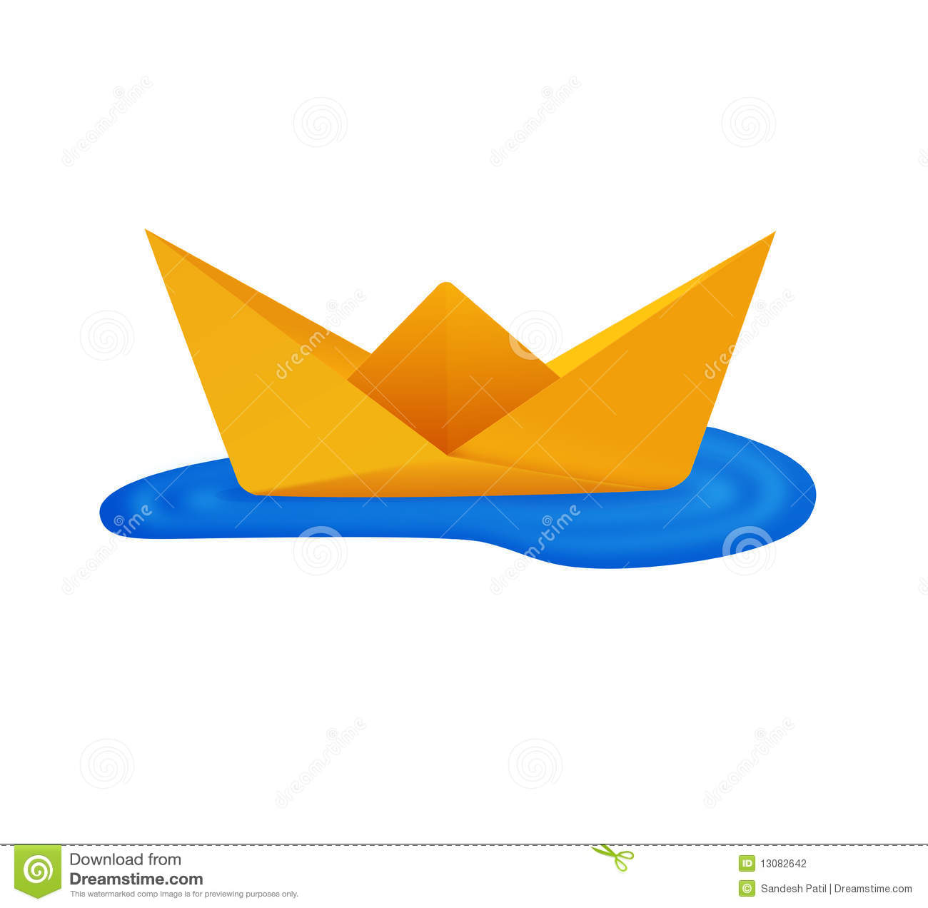 Paper Boat Origami Stock Photography.