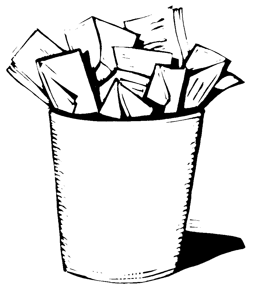 Clipart images of a waste paper basket.