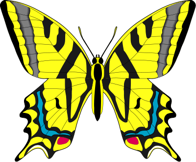 Yellow Butterfly Clipart.