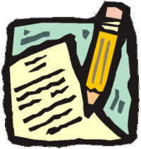 Writing paragraphs clipart.