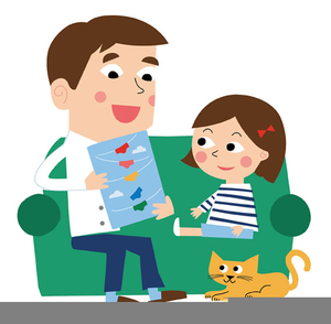 Parent And Child Talking Clipart.