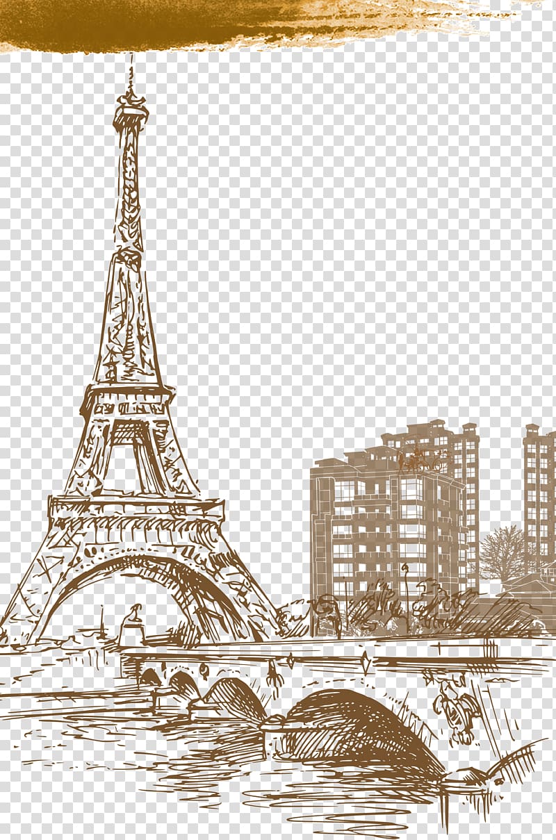Eiffel Tower Icon, Hand.