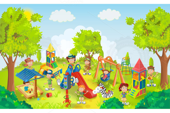 Children playing in the park clipart clipartfest 2.