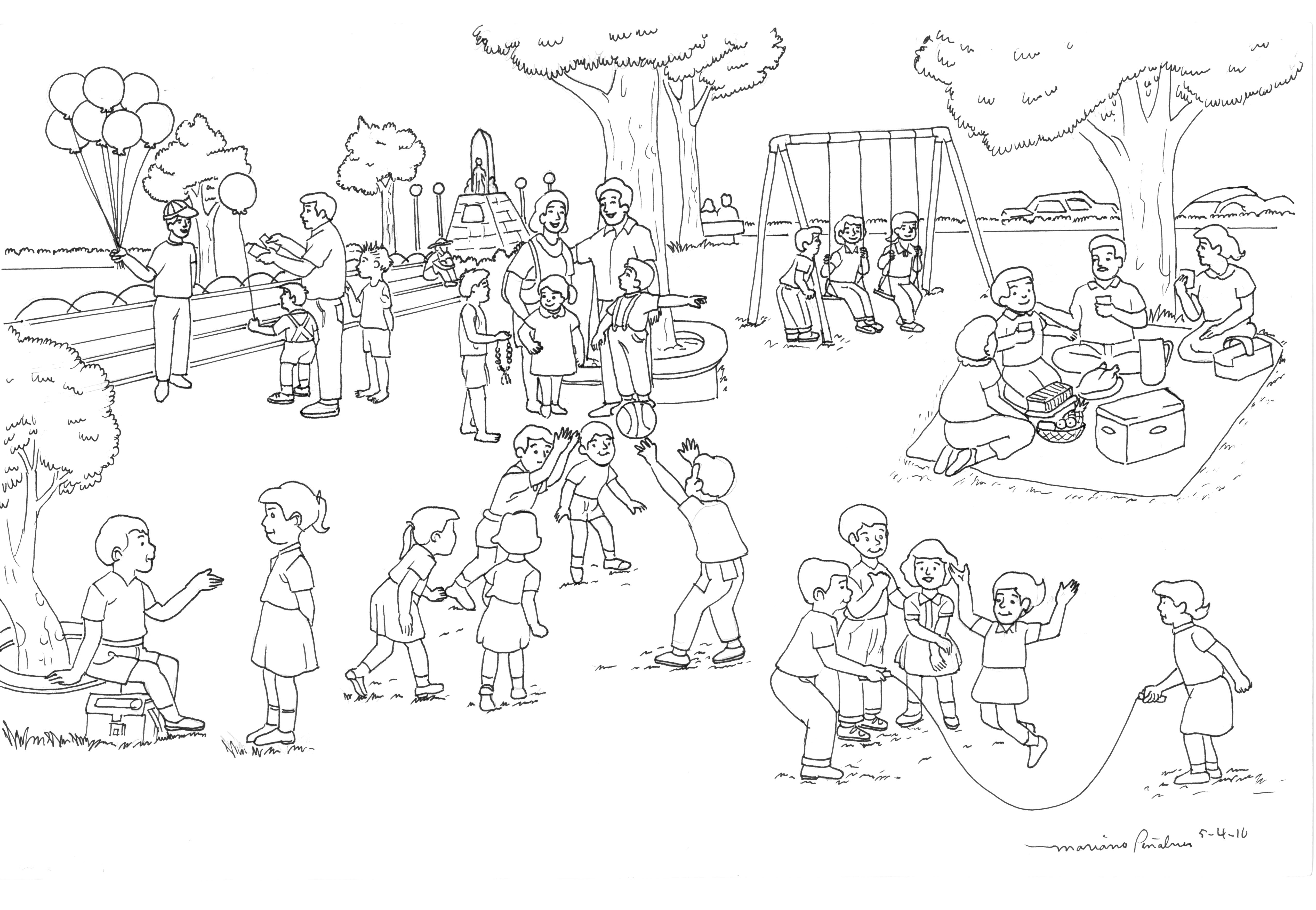 Park clipart black and white 12 » Clipart Station.