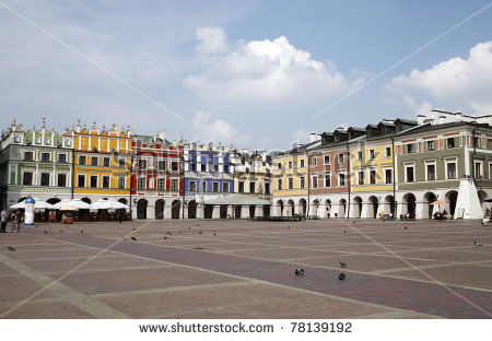 Zamosc, Main Market Square In The Old Town Of Zamosc In Poland. It.