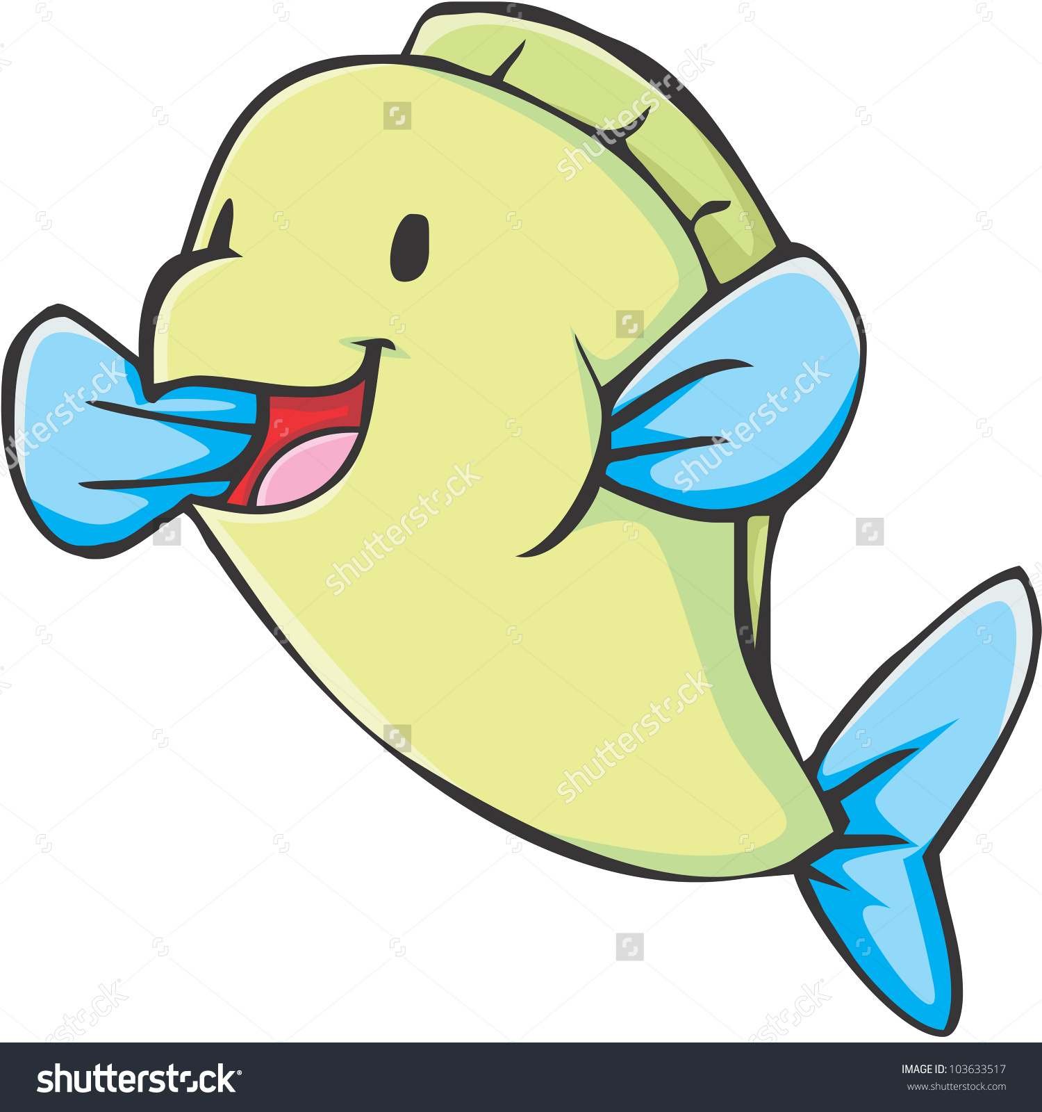 Happy Parrotfish Cartoon Stock Vector 103633517.