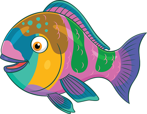 Parrot fish clipart.