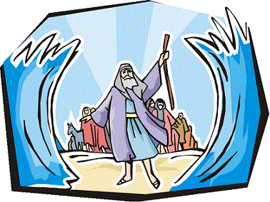 Free Moses Parting the Red Sea Clipart.