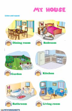 English Exercises: Parts of the house.