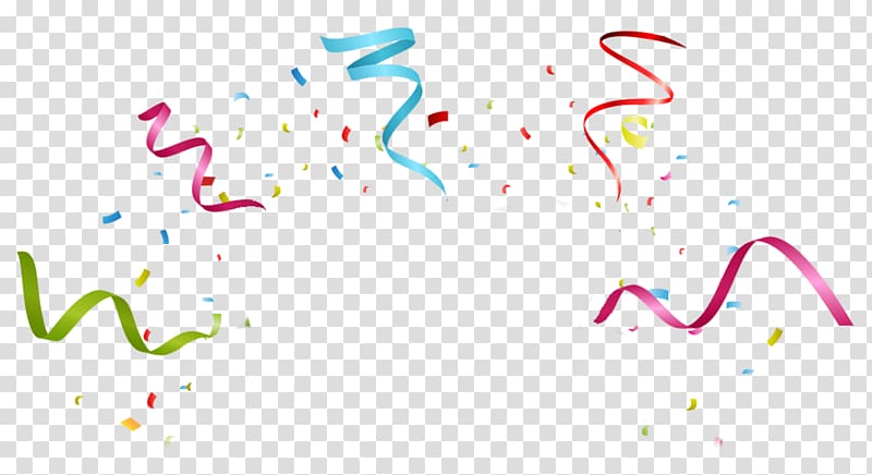 Party Ribbon Birthday , Colorful fireworks ribbons, red.