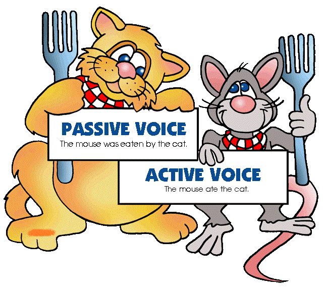 Passive voice clipart.
