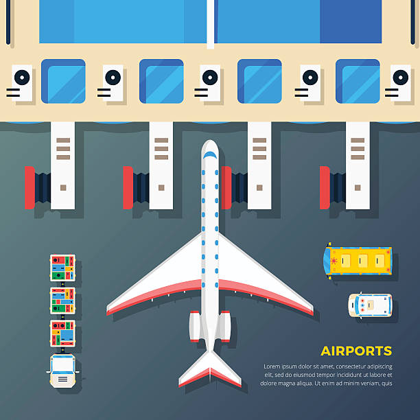 Passenger Boarding Bridge Clip Art, Vector Images & Illustrations.