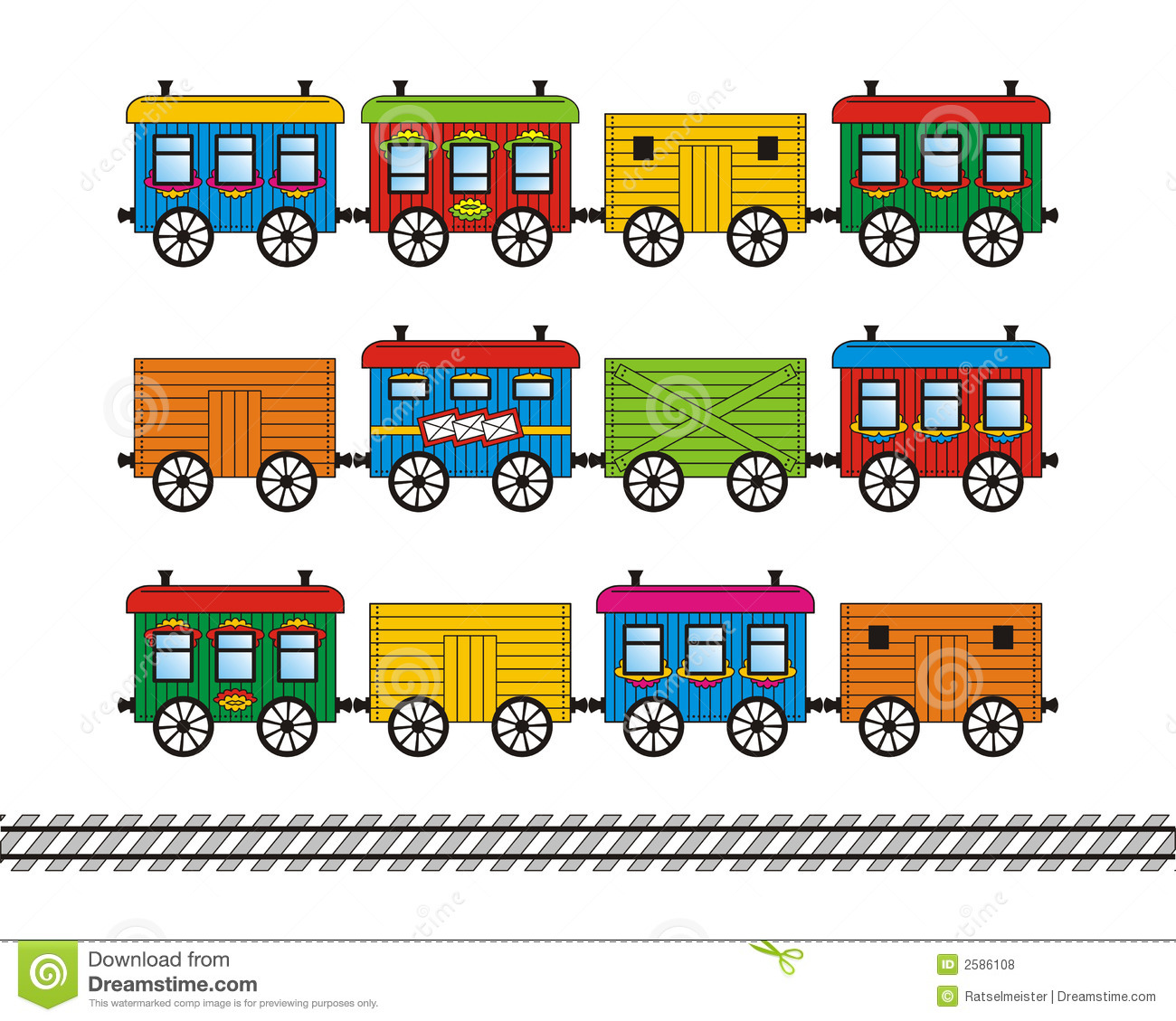 Вагоны грузового поезда для детей