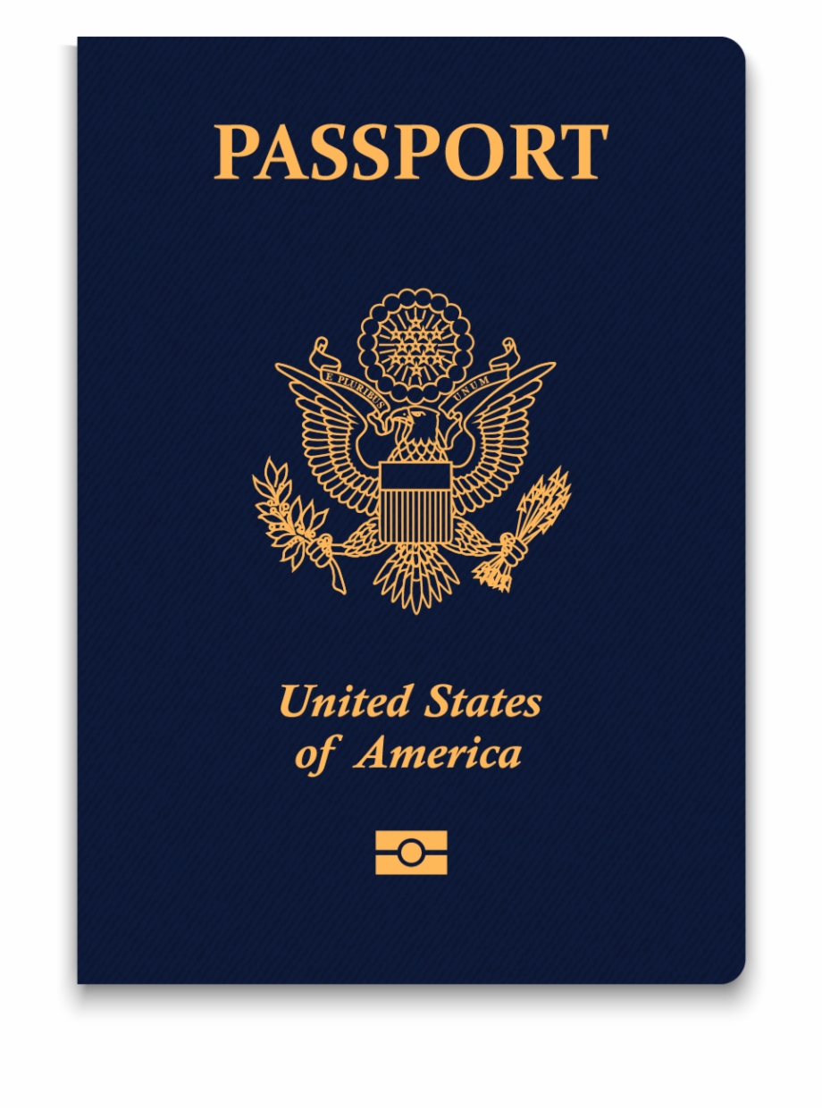 Паспорт США белом фоне