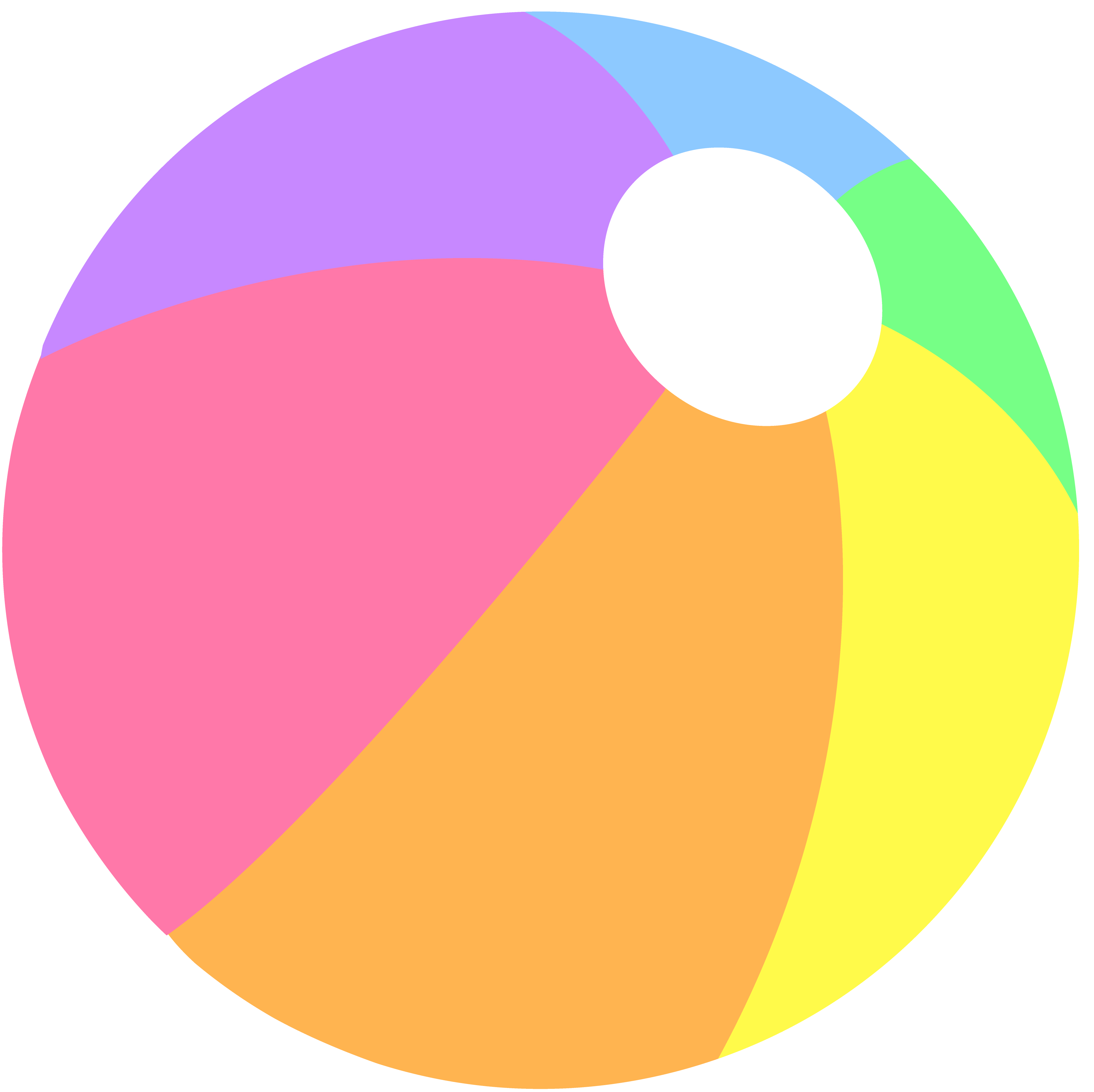 Beach Ball in Pastel Colors.