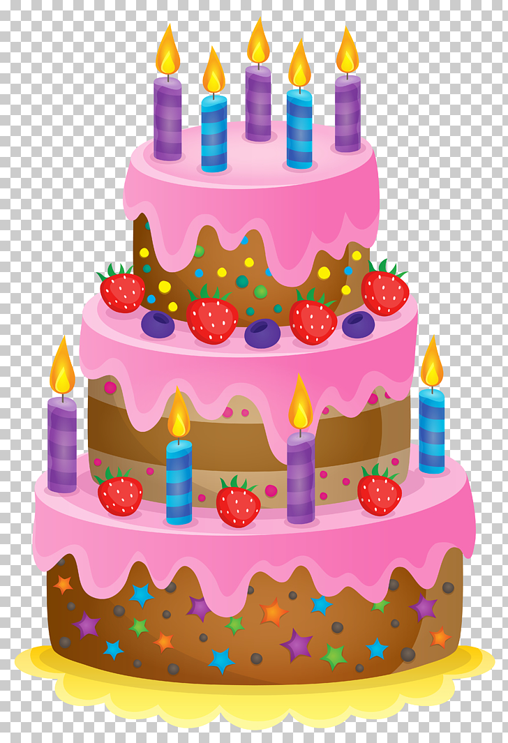 Ilustración de pastel de cumpleaños, pastel de cumpleaños.