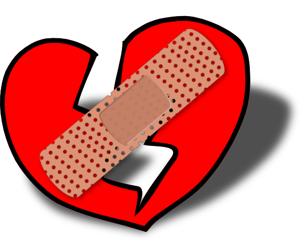 Patched Broken Heart Clip Art at Clker.com.
