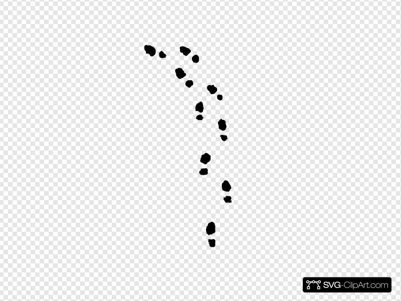 Black Footprint Path Clip art, Icon and SVG.