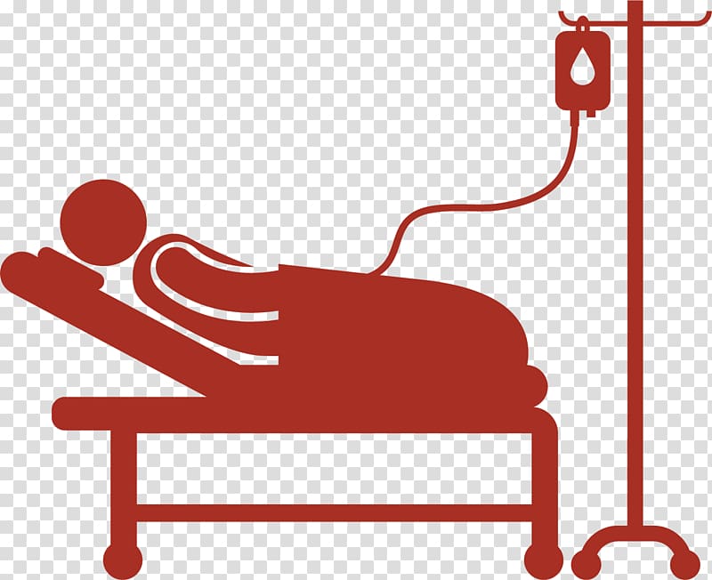 Person in hospital bed illustration, Hospital bed Patient.