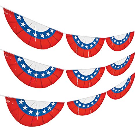 Amazon.com: Plastic Patriotic Bunting for Fourth of July.
