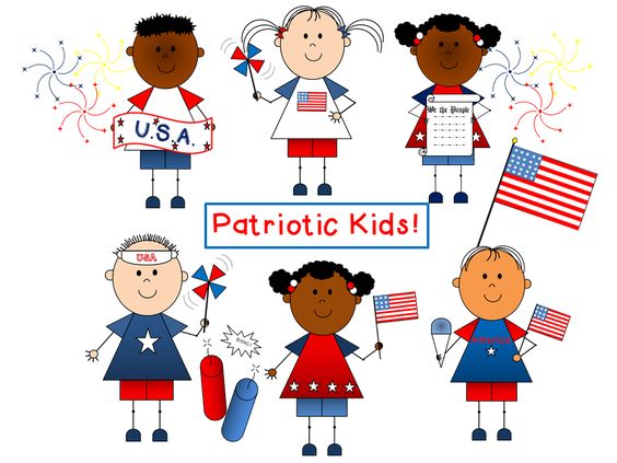 Patriotic Kids Clip Art {by Busy Bee Clip Art}.