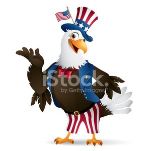 Patriotic Eagle Uncle Sam premium clipart.