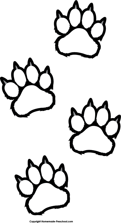 Free paw prints clipart.