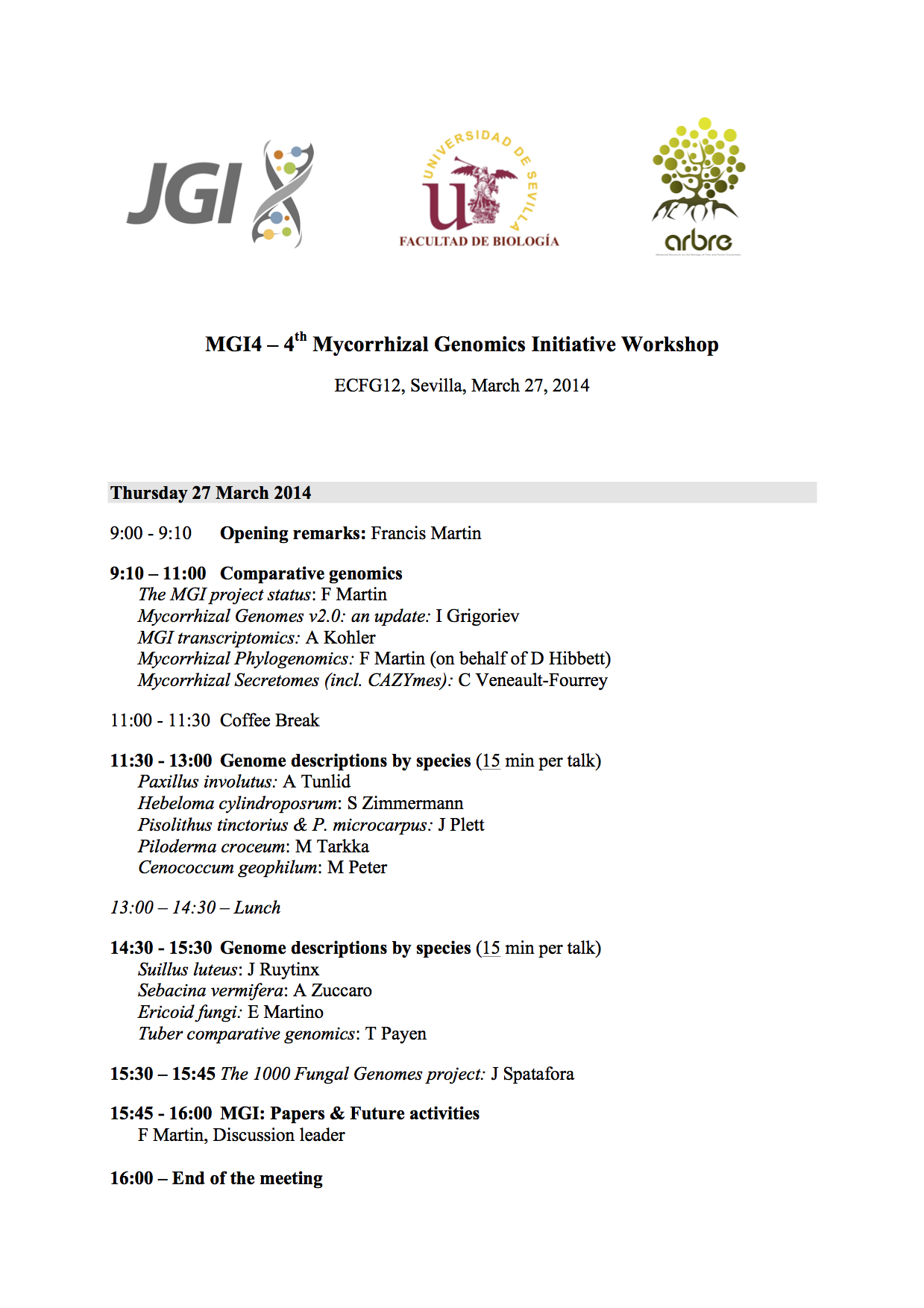 Bioinformatics » MycorWeb Fungal Genomics.