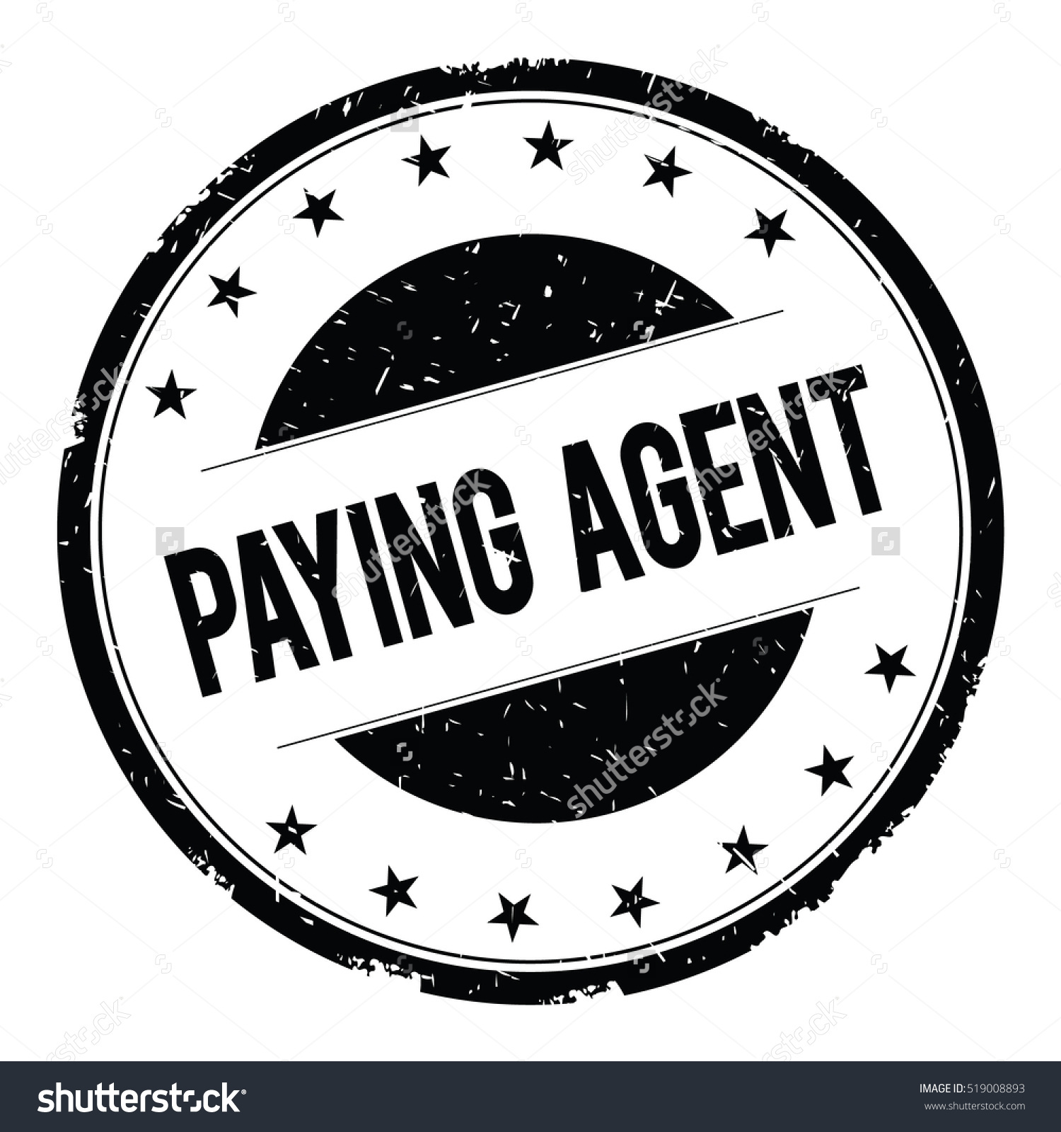 Paying Agent Stamp Sign Text Word Stock Illustration 519008893.